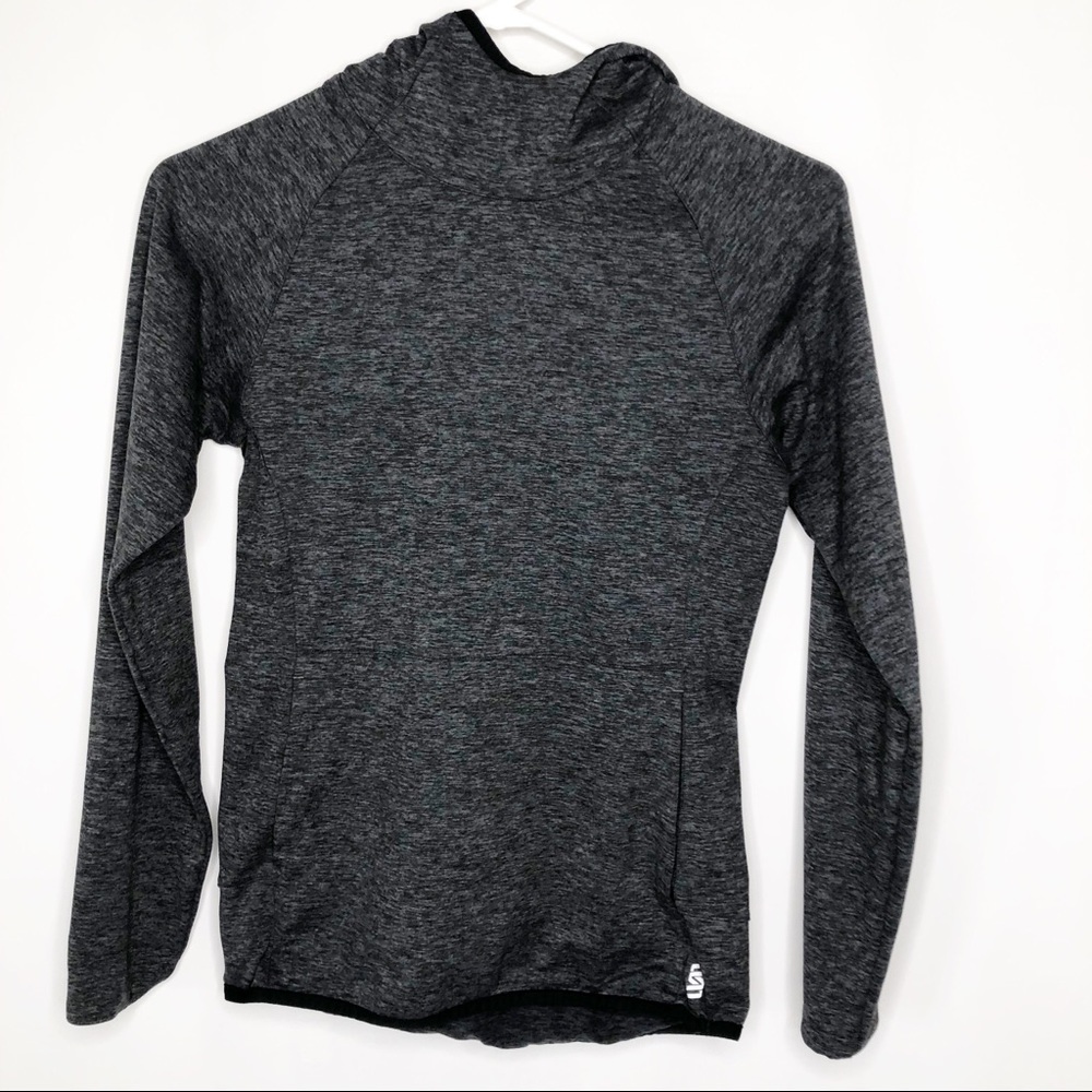Second skin compression pullover hoodie small
